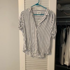 New without tags womens striped button up tee